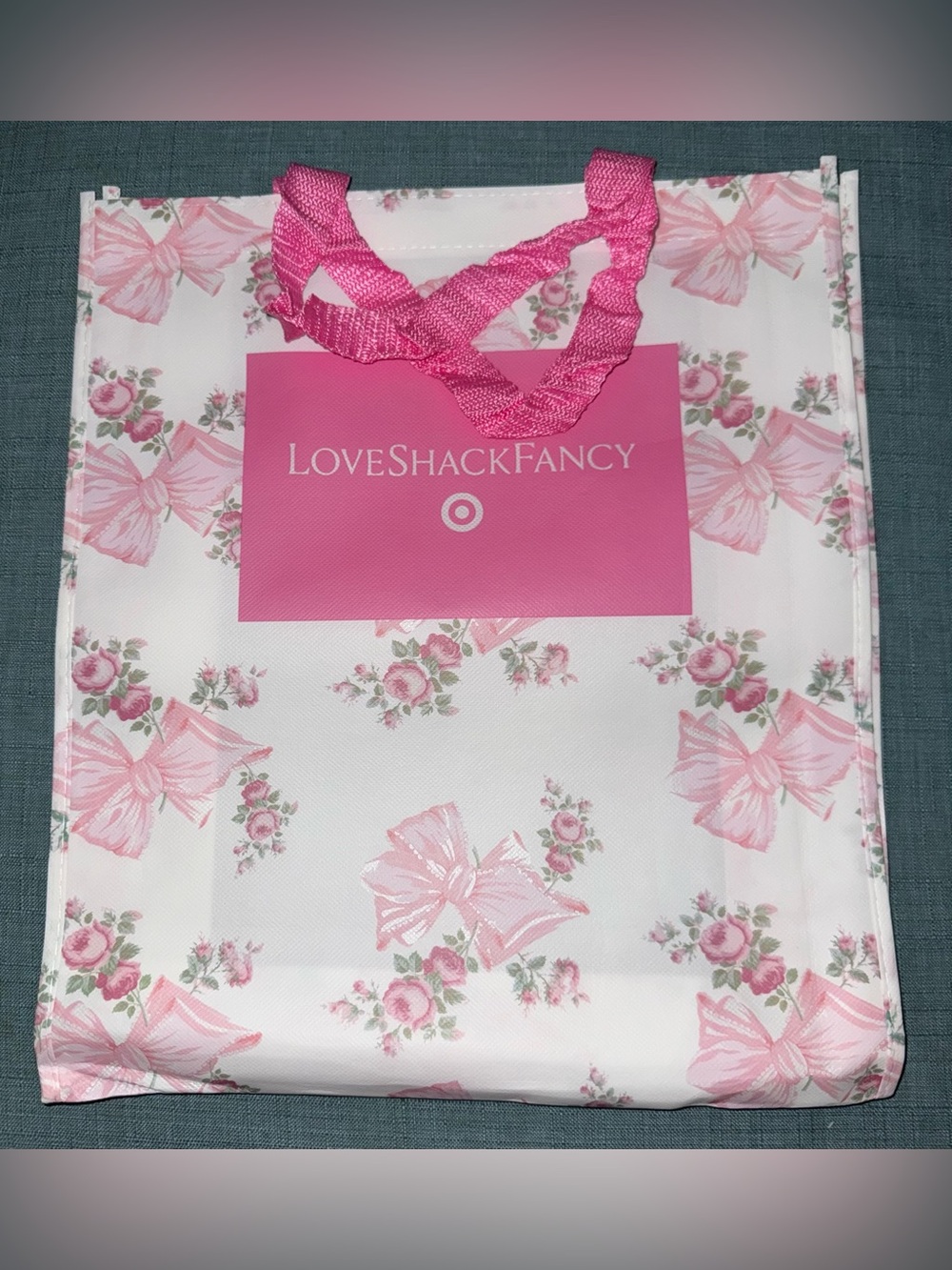LoveShackFancy Pink Floral Bow Tote